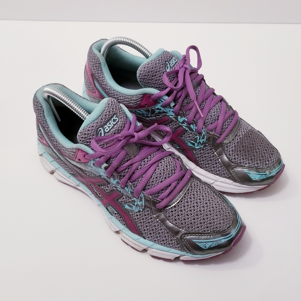 Asics Sz 9 Gel Excite 3 Gray/Purple Sneakers